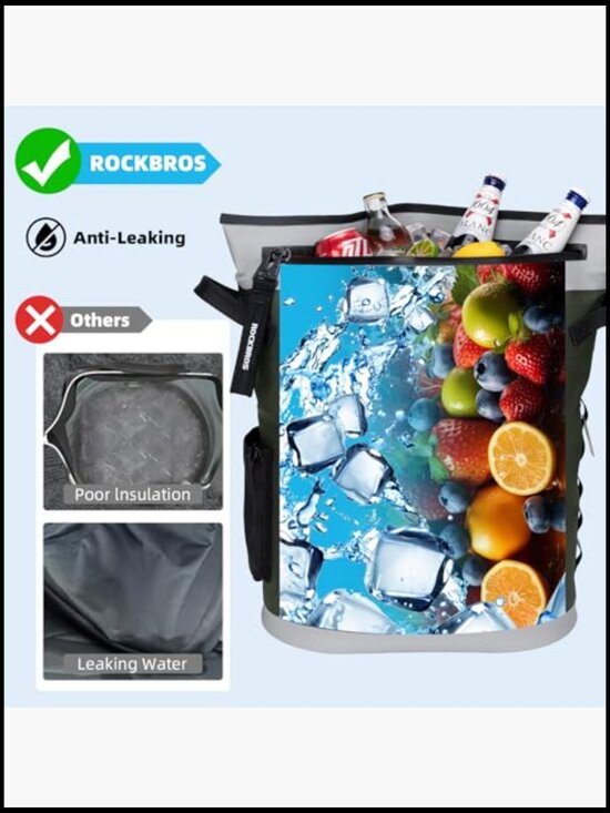 Insulated Cooler Backpack 36 Can Leak-Proof Soft Sided with Removable Pockets
